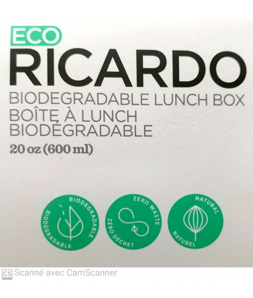 Boite À Lunch Biodégradable 800Ml  - Ricardo