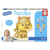 5 Casse-tetes Baby Puzzle-animaux Sauvage Refr.