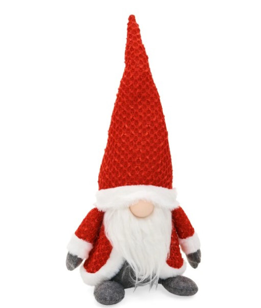 Gnome MÂle Tricot Bonnet Rouge Poly