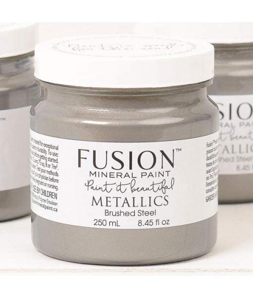 Fusion Metallics Brushed Steel 250ml