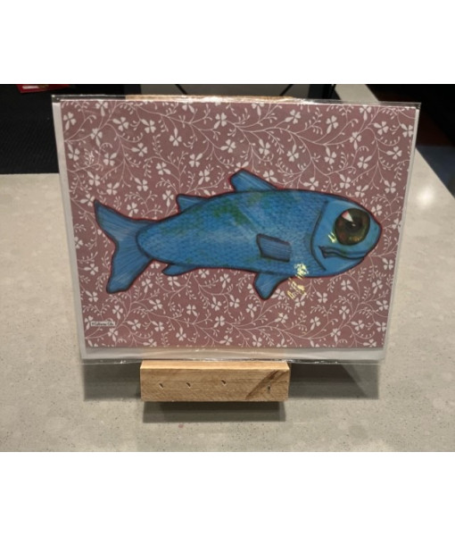 Fish N Ship - Carte De Souhait - Bleu