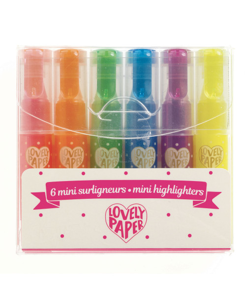 6 Crayons Mini Surligneurs