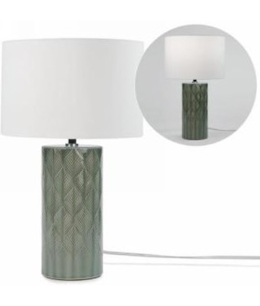 Lampe De Table-base Céramique Vert Kaki