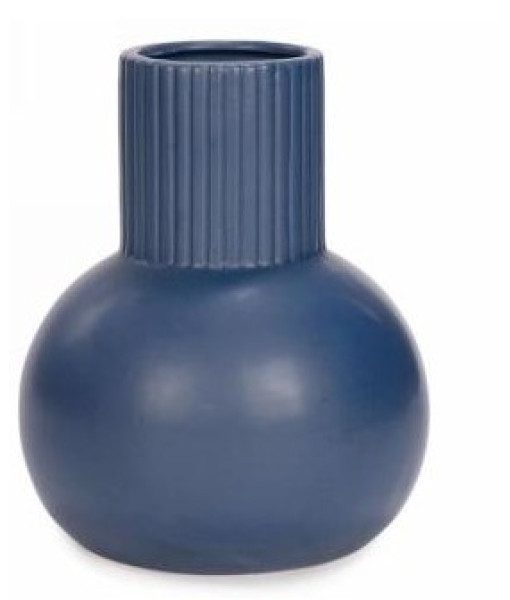 Vase Boule En Céram Bleue