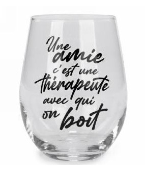 Verre A Vin Sans Pied-une Amie C'est Une Therapeut