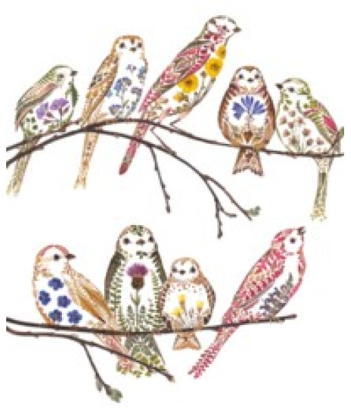 Carte Wildflower Sparrows